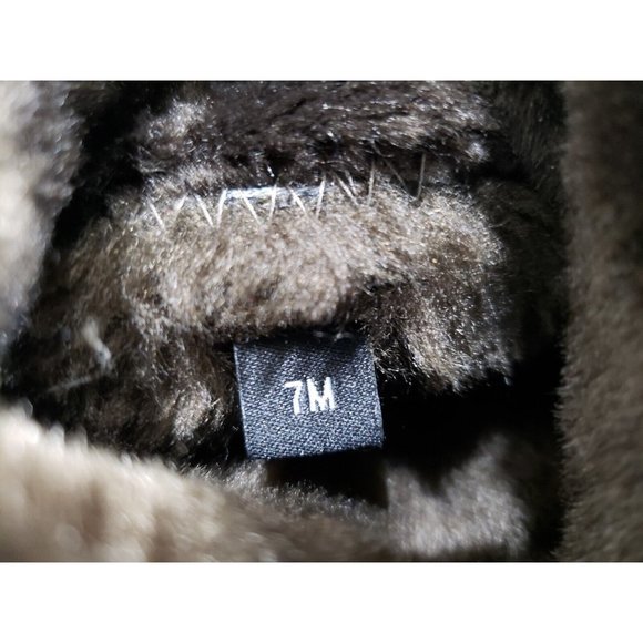 Stuart Weitzman Suede Leather Mid-Calf Boots Brown Slouchy Faux Fur Taupe 7M - Picture 10 of 10